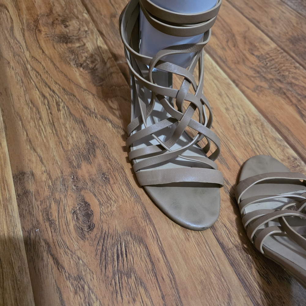 INC International Concepts Beige Strappy Heels